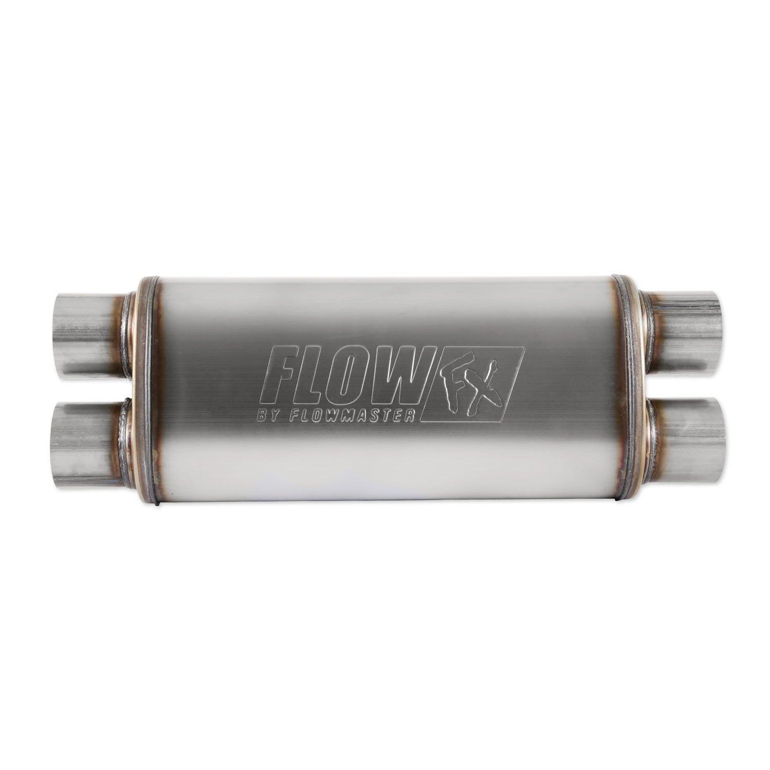 Muffler 3-1/2 Inlet 2-1/ 2 Dual Outlet