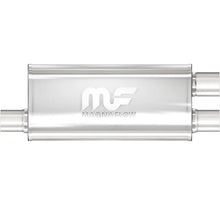 Stainless Muffler 2.5in Inlet Offset/Dual 2.25in
