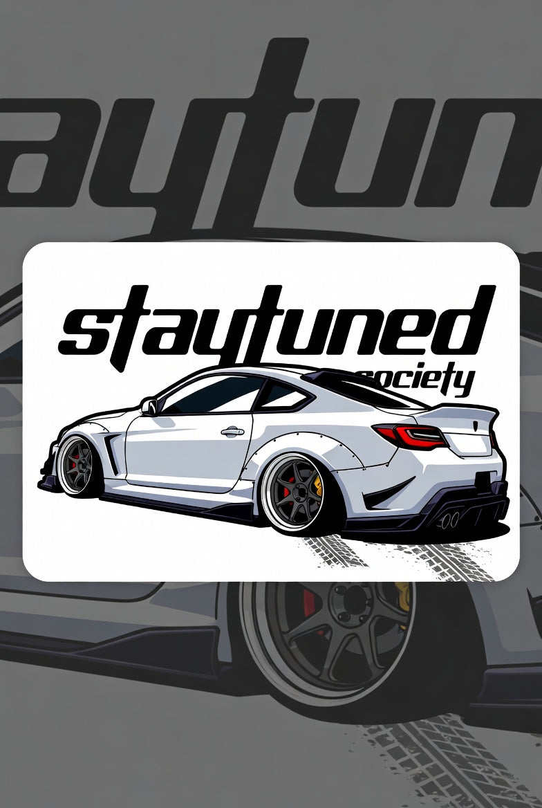 White BRZ Sticker