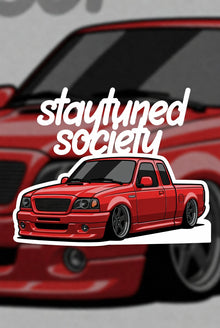 Red mini-truck Sticker